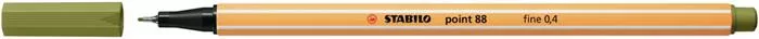 Tűfilc, 0,4 mm, STABILO "Point 88", sárzöld