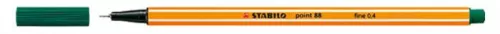 Tűfilc, 0,4 mm, STABILO "Point 88", fenyőzöld