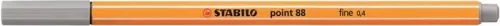 Tűfilc, 0,4 mm, STABILO "Point 88", közép jégszürke
