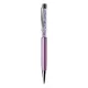 Golyóstoll, világoslila, felül világoslila SWAROVSKI® kristállyal töltve, 14 cm, ART CRYSTELLA®