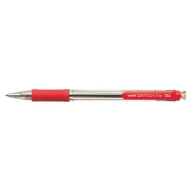   Golyóstoll, 0,4 mm, nyomógombos, UNI "SN-101 Laknock Fine", piros