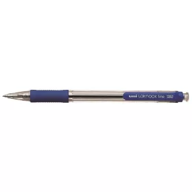   Golyóstoll, 0,4 mm, nyomógombos, UNI "SN-101 Laknock Fine", kék