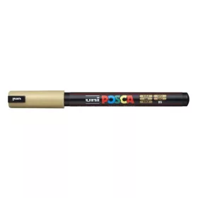Dekormarker, 0,7 mm, UNI "Posca PC-1MR", arany