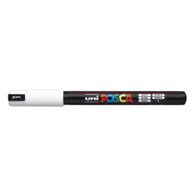 Dekormarker, 0,7 mm, UNI "Posca PC-1MR", fehér
