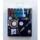Dekormarker készlet, 0,9-1,3 mm, UNI "Posca PC-3M Holiday", 8 különböző szín