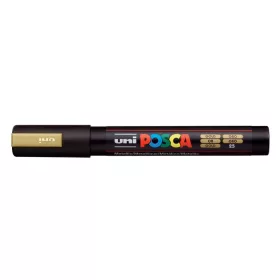 Dekormarker, 1,8-2,5 mm, UNI "Posca PC-5M", arany