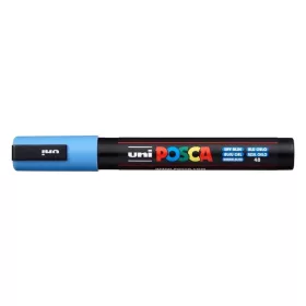   Dekormarker, 1,8-2,5 mm, UNI "Posca PC-5M", égszínkék