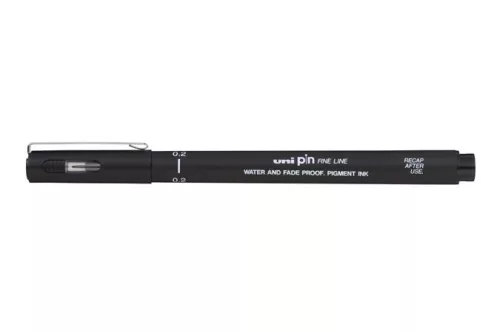 Rajzmarker, 0,2 mm, UNI PIN, fekete