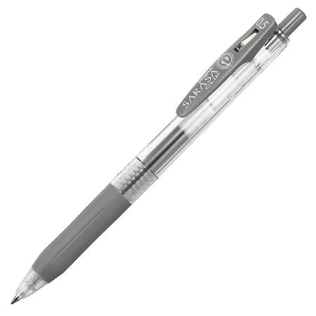 Zseléstoll, 0,33 mm, nyomógombos, ZEBRA "Sarasa Clip", szürke