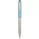 Golyóstoll, 0,24 mm, teleszkópos, rozsdamentes acél, világoskék tolltest, ZEBRA "Telescopic Metal Stylus", kék