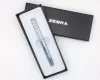 Golyóstoll, 0,24 mm, teleszkópos, ezüst színű tolltest, ZEBRA "SL-F1", kék