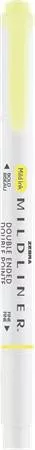Szövegkiemelő, 1,0/3,5 mm, kétvégű, ZEBRA "Mildliner Fluorescent", sárga