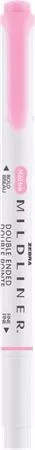Szövegkiemelő, 1,0/3,5 mm, kétvégű, ZEBRA "Mildliner Fluorescent", rózsaszín