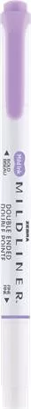 Szövegkiemelő, 1,0/3,5 mm, kétvégű ZEBRA "Mildliner Cool & Refined" lila