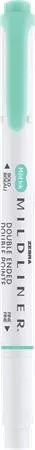 Szövegkiemelő, 1,0/3,5 mm, kétvégű, ZEBRA "Mildliner Fluorescent", türkiz