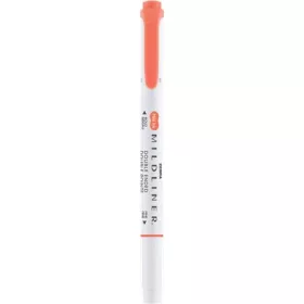   Szövegkiemelő, 1,0/3,5 mm, kétvégű, ZEBRA "Mildliner Warm", cinóber