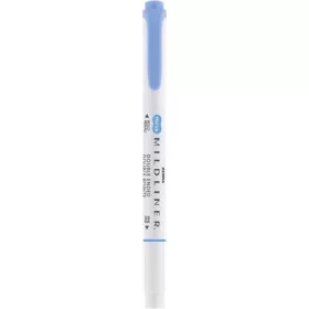   Szövegkiemelő, 1,0/3,5 mm, kétvégű ZEBRA "Mildliner Cool & Refined" kék