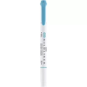   Szövegkiemelő, 1,0/3,5 mm, kétvégű, ZEBRA "Mildliner Warm", füstkék