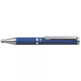   Golyóstoll, 0,24 mm, teleszkópos, metálkék tolltest, ZEBRA "SL-F1", kék