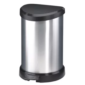 Pedálos szemetes, fémhatású, 15 l, CURVER