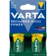 Tölthető elem, C baby, 2x3000mAh, előtöltött, műanyagmentes, VARTA "Power"