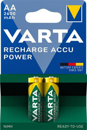 Tölthető elem, AA ceruza, 2x2600 mAh, előtöltött, VARTA "Power"