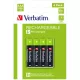 Tölthető elem, AAA mikro, 4x950 mAh, VERBATIM