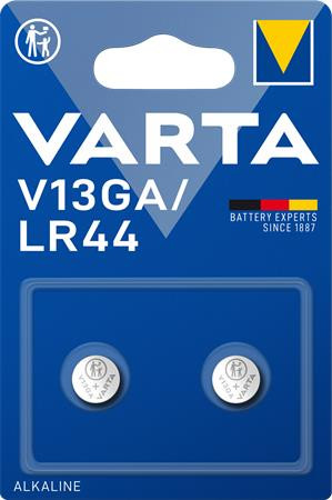 Gombelem, V13GA/LR44/A76, 2 db, VARTA
