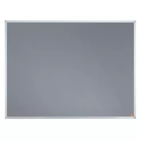   Üzenőtábla, alumínium keret, 120x90 cm, NOBO "Essentials", szürke