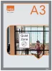Posztertábla, fali, A3 méret, műanyag keret, 2 db, NOBO, ezüst