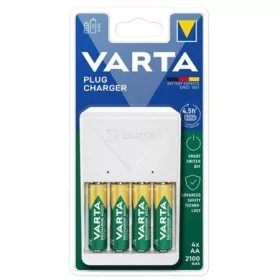 Elemtöltő, AA/AAA, 4x2100 mAh AA, VARTA "Plug"