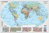 Kaparós Föld országai térkép, 84x57 cm, STIEFEL, arany bevonat