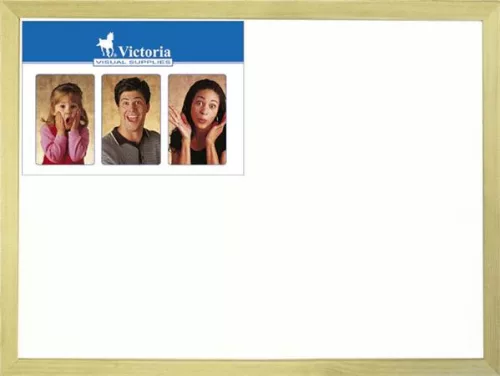 Fehértábla, mágneses, 30x40 cm, fa keret, VICTORIA VISUAL