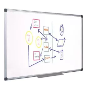   Fehértábla, mágneses, zománcozott, 60x90 cm, alumínium keret, VICTORIA VISUAL