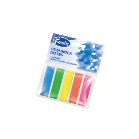 Jelölőcímke 5 neon szín x 25lap 45x12mm, Forofis