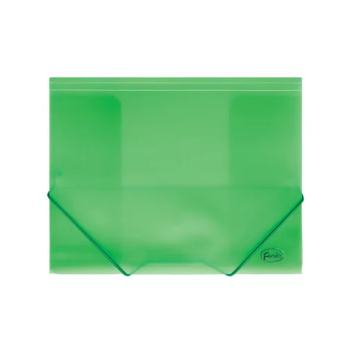 Gumis mappa, A4, PP, 0.45mm gumis, Forofis, átlátszó zöld