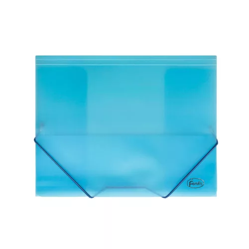 Gumis mappa, A4, PP, 0.45mm gumis, Forofis, átlátszó kék