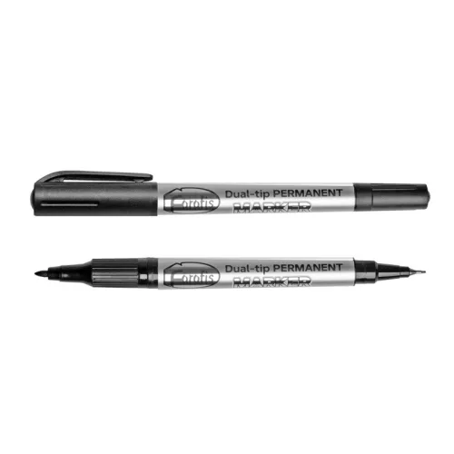 Alkoholos marker, CD/DVD, kétféle hegyű, 2mm és 0.5mm, Forofis, fekete