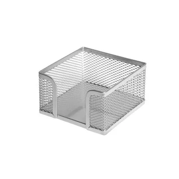 Jegyzettömb tartó fém hálós 9.5x9.5cm, Forofis, ezüst