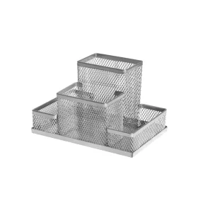 Asztali rendszerező fém hálós 15.3x10.3x10cm, Forofis, ezüst