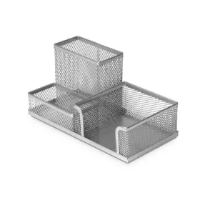   Asztali rendszerező fém hálós 20.4x10.4x10cm, Forofis, ezüst