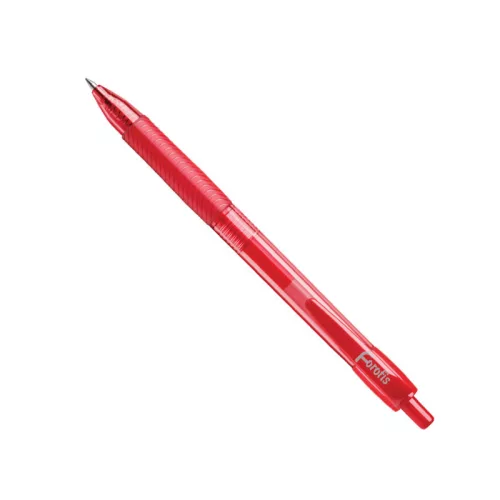 Zselés toll nyomógombos piros tinta 0.7mm, utántölthető, Forofis