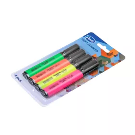 4 szín szövegkiemelő fluoreszkáló készlet, vágott hegy, 1-3mm, Forofis