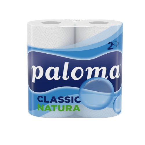 Papírtörlő, kéztörlő, 2 tekercs, 2 réteg, 50 lap, Paloma Natura - RAKLAP