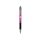 Golyóstoll 0,7mm, metál pink test, Zebra F301A, írásszín kék