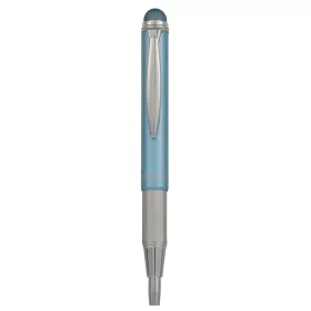   Golyóstoll metál világoskék test, Zebra Stylus Telescopic, írásszín kék