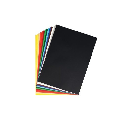 Barkácskarton A4, 120g. (210x297mm) 10 szín/csomag, különböző színekben
