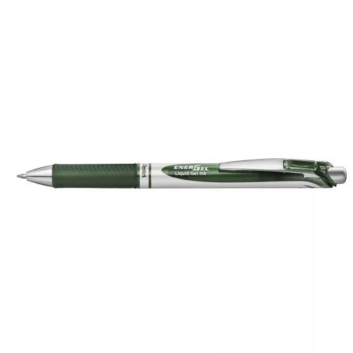 Rollertoll zselés 0.7mm, Pentel EnerGel BL77-D3X, írásszín sötétzöld