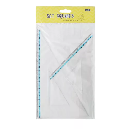 Vonalzókészlet, háromszög 16 cm és 24cm, ( 45°/60° ) 2 db/bliszter Educa