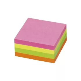   Jegyzettömb öntapadó, 50x50mm, 4x60lap, 5658-39 Info Notes élénk mix, sárga, zöld, rózsa, narancs
